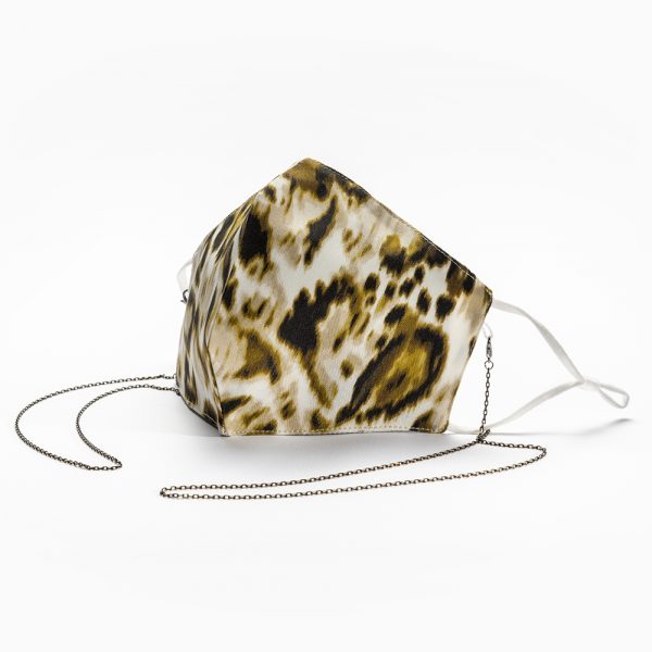 CHEETAH PRINT LUXURY FACE MASK SIDEWAY