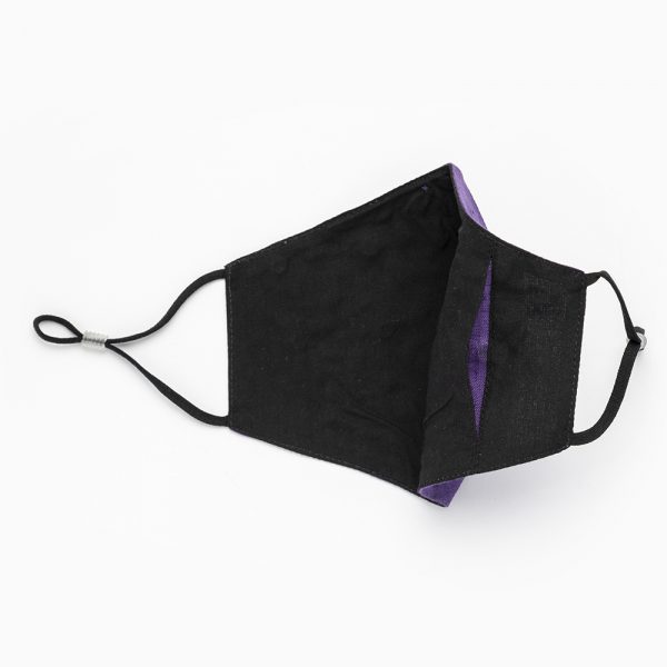 Purple Pearl Party Wear Face Mask-Inner